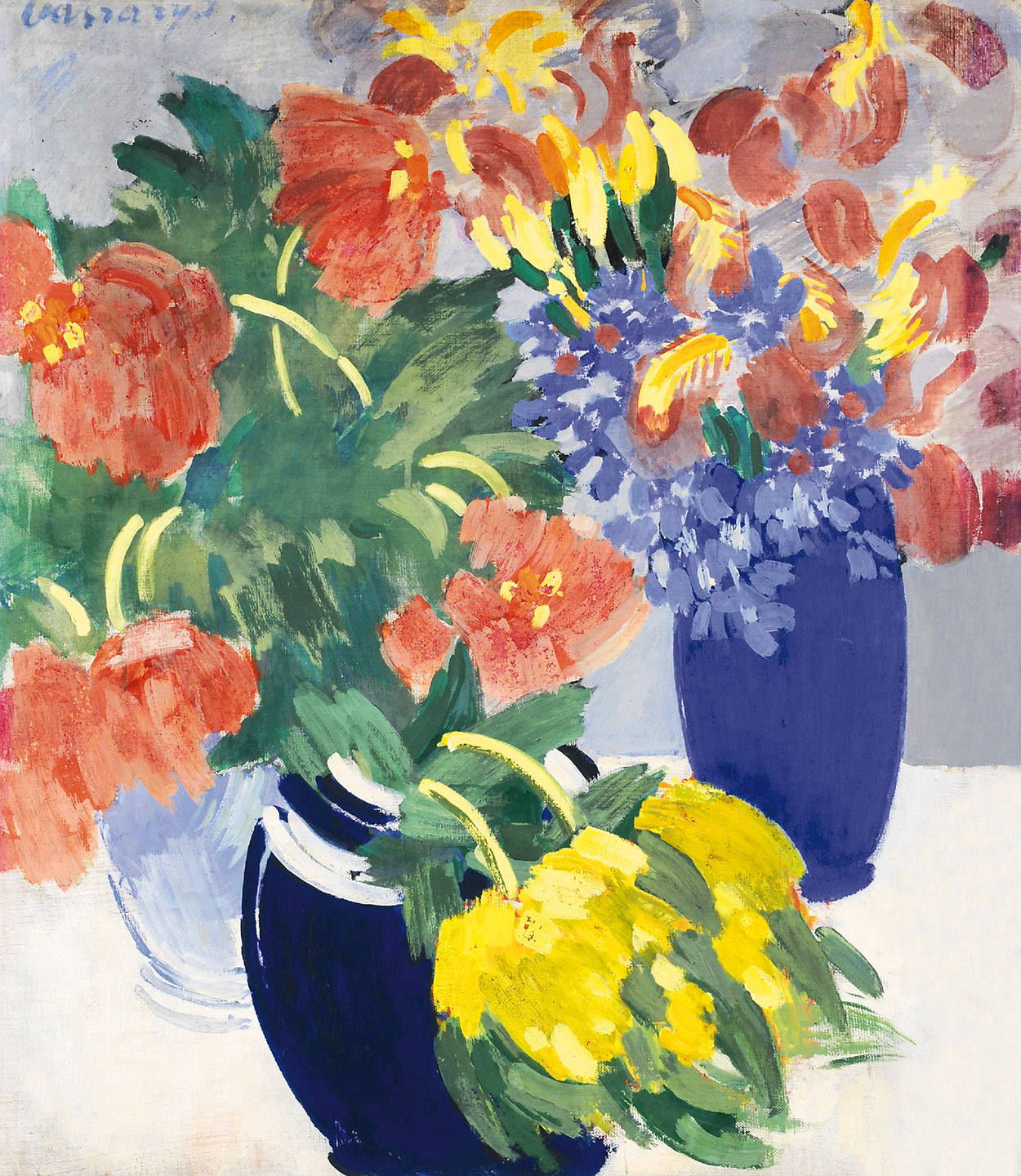 Vaszary János (1867-1939) Flowers in vase, from the second half of the 1920s