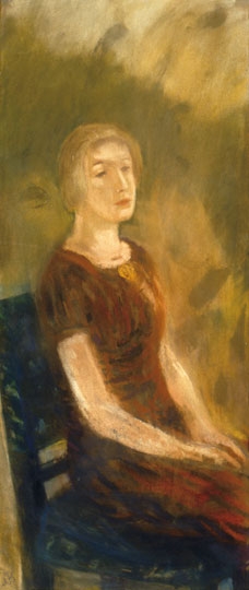 Bernáth Aurél (1895-1982) Barna ruhás nő, 1935