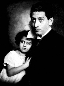 Berény lányával, Annával, 1920 körül
