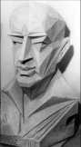 Auer Ferenc Krizsán Jánosról készített Cséró-stílusú szobra