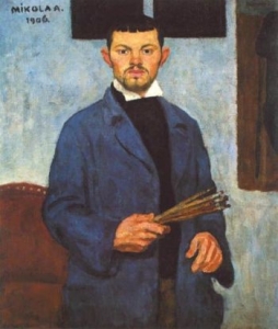 Mikola András: Önarckép, 1906