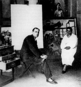 Patkó Károly műtermében a Római Magyar Akadémián, 1930