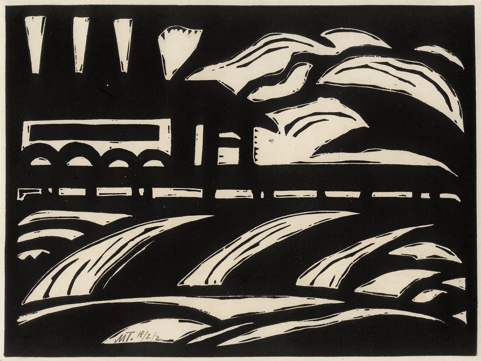 Mattis Teutsch János (1884-1960) Industrial Landscape, 1917