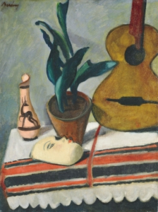 Berény Róbert (1887-1953) Still life with Guitar and Mask, 1925