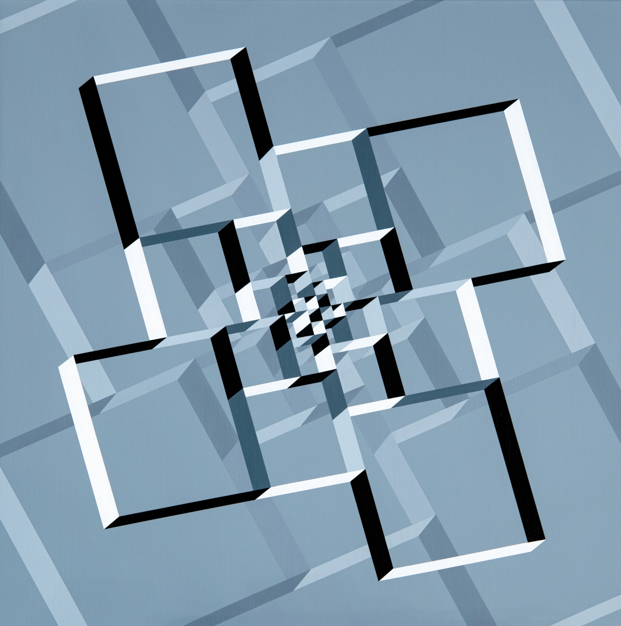  Ottó László: Living-spiral-space (Conceptual-geometry), No. 17, 2020