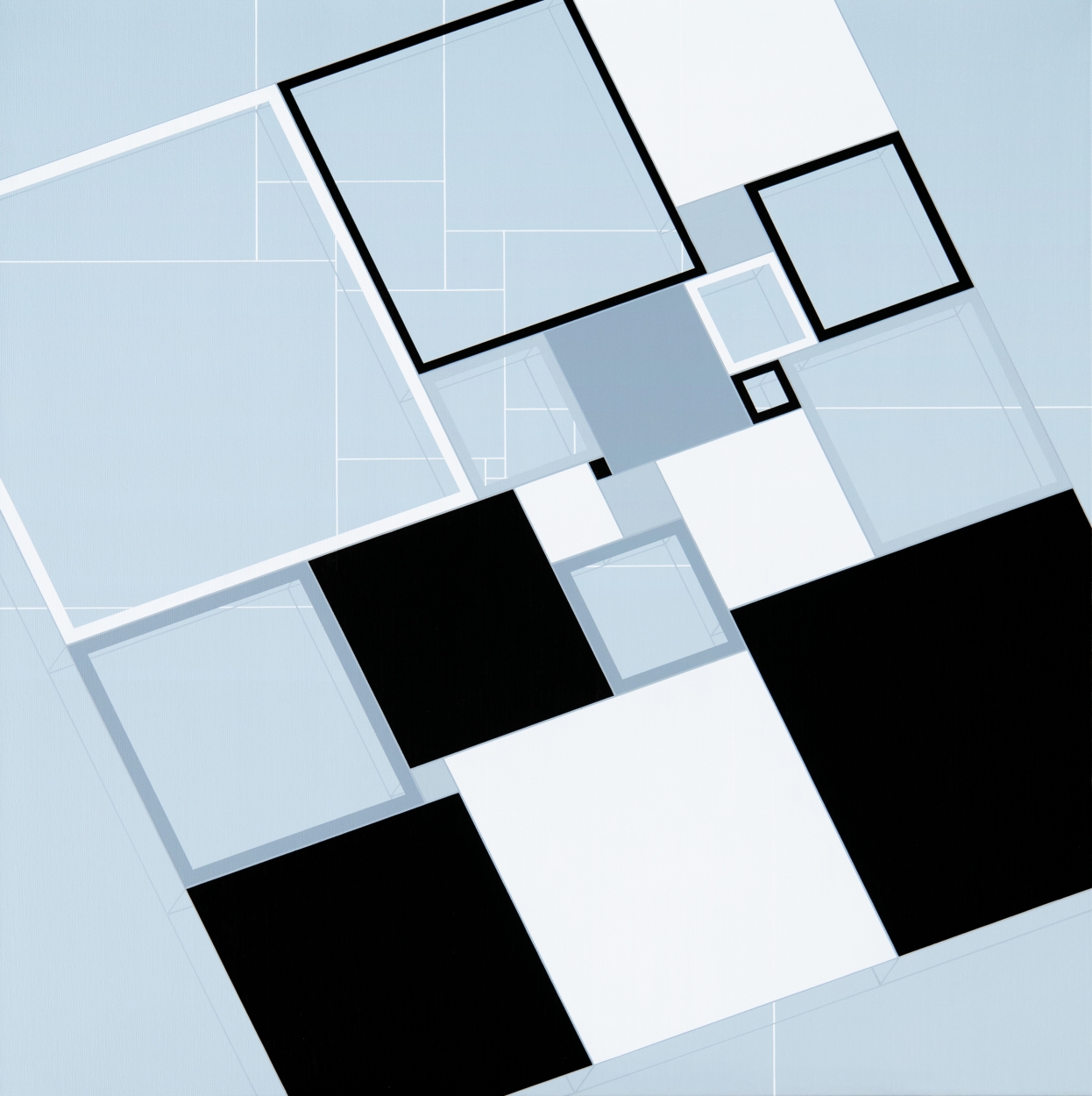  Ottó László: Squares-in-square (Space), 2020