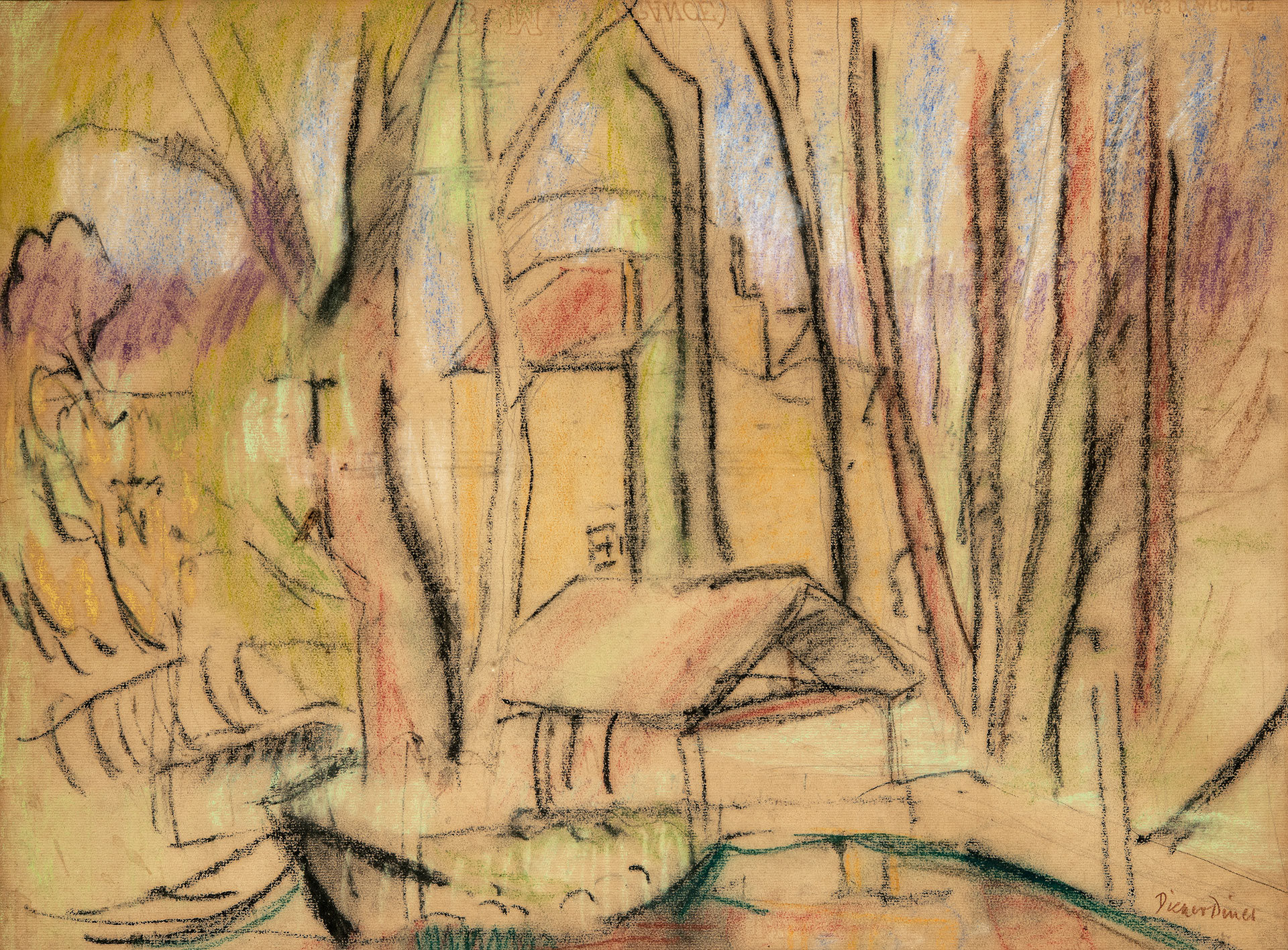 Diener Dénes Rudolf (1889-1956) - Ház a fák között