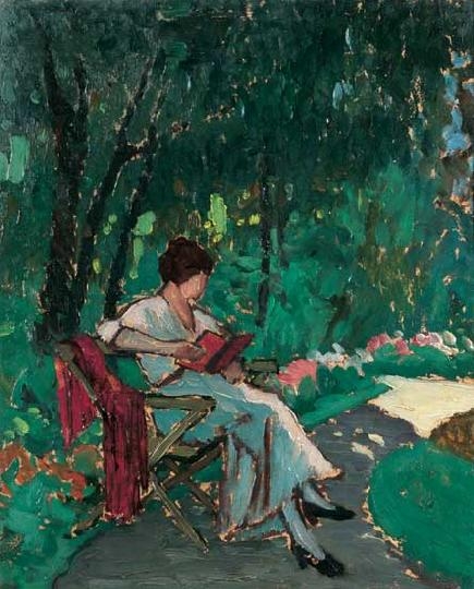 Balla Béla (1882-1965) Woman reading