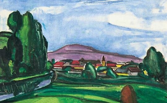 Jándi Dávid (1893-1944) View of Baia-Mare, around 1940