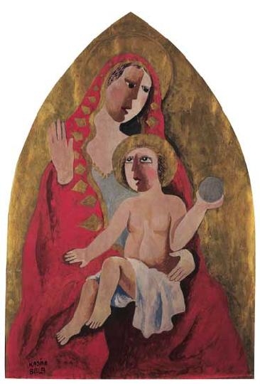 Kádár Béla (1877-1956) Mary with infant Jesus
