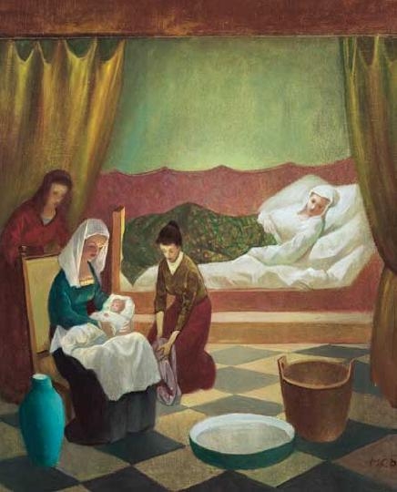 Molnár C. Pál (1894-1981) Birth of Mary