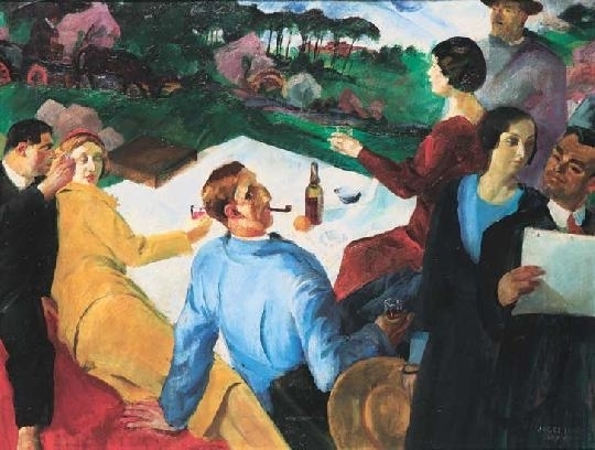 Jeges Ernő (1898-1956) Majális Rómában (Társaság a szabadban), 1934