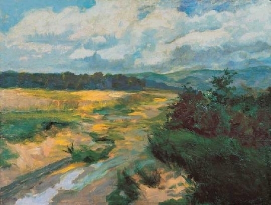 Szinyei Merse Pál (1845-1920) Esős táj (Dombos táj), 1901-1910 között