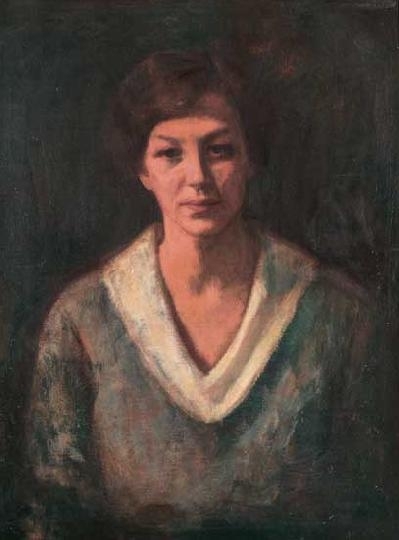Czigány Dezső (1883-1938) Fehérgalléros hölgy