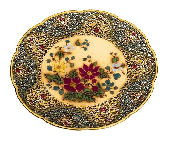 Zsolnay Zsolnay ornamental plate, around 1880