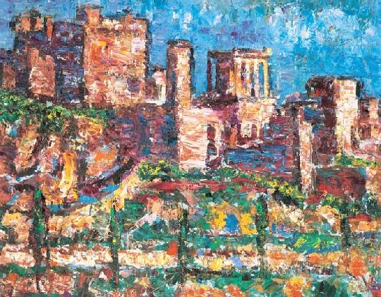 Vén Emil (1902-1984) In the vicinity of the Acropolis, 1972
