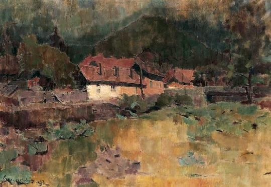 Nagy Oszkár (1883-1965) Zazar-part a Keresztheggyel, 1963