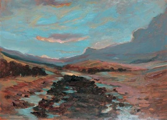 Thorma János (1870-1937) Twilight on Zazar-bank
