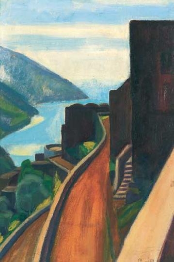 Bor Pál (1889-1982) Italian landscape