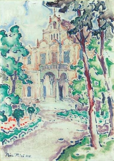 Pécsi Pilch Dezső (1888-1949) Castle garden, 1928