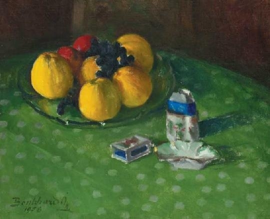 Benkhard Ágost (1882-1961) Still life with lemons, 1958