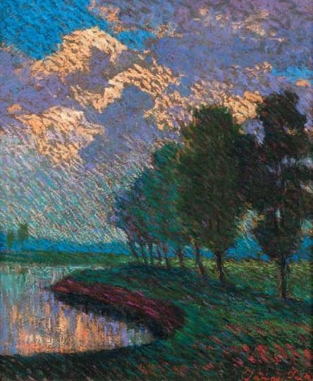 Irányi Iritz Sándor (1890-1975) Cloudscape at sunset
