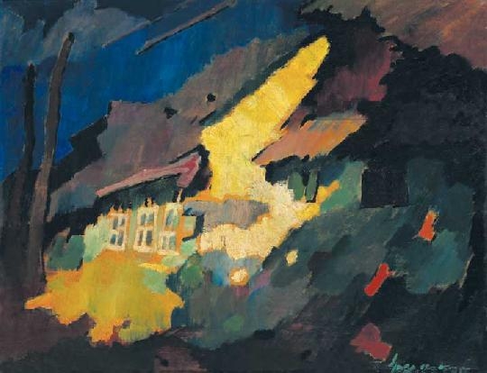 Nagy Oszkár (1883-1965) Bright sunshine in Nagybánya