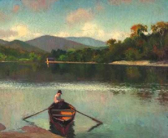 Balla Béla (1882-1965) Napfényben (A felsőbányai Bódi tó), 1927