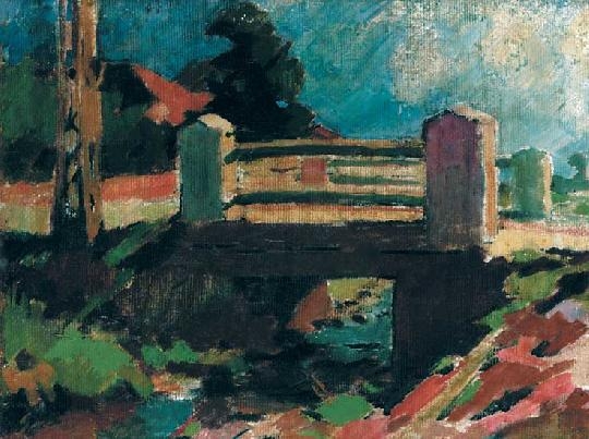 Nagy Oszkár (1883-1965) On the bridge