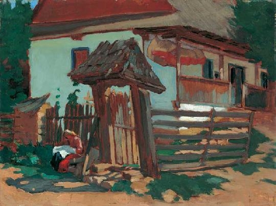 Litteczky Endre (1880-1953) Kapu mellett, 1923
