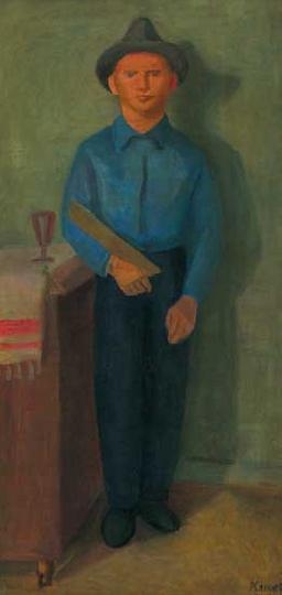 Kmetty János (1889-1975) Önarckép palettával