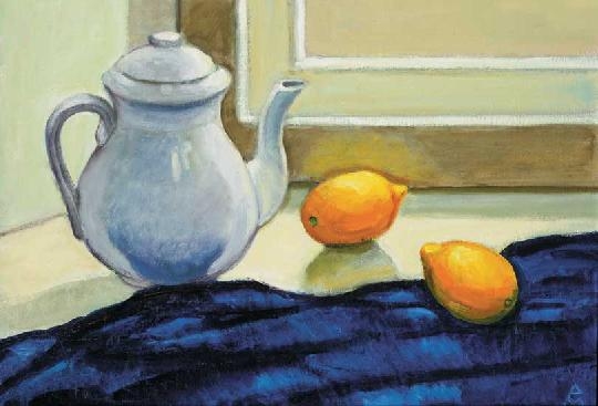 Pátzay Mária (1944-) Csendélet két citrommal, 1994