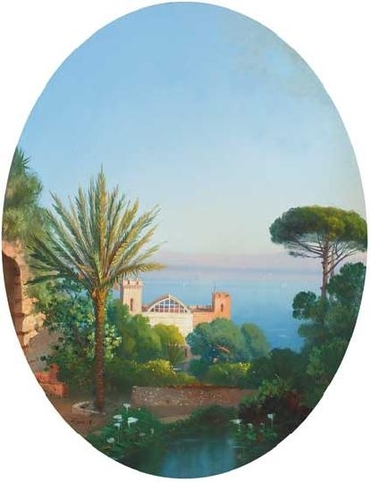 Ligeti Antal (1823-1890) Italian landscape