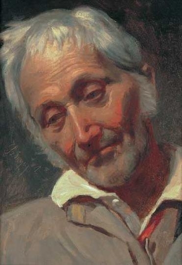 Szinyei Merse Pál (1845-1920) Study of a male head, 1866