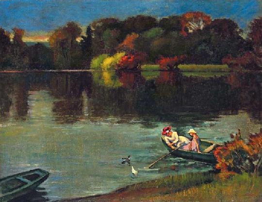 Balla Béla (1882-1965) Afternoon on the lake