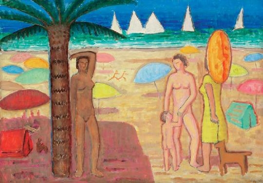 Bor Pál (1889-1982) At the seaside, 1968