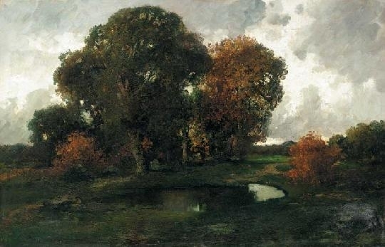 Paál László (1846-1879) Frogs' marsh: the forest in Fontainebleau, around 1875