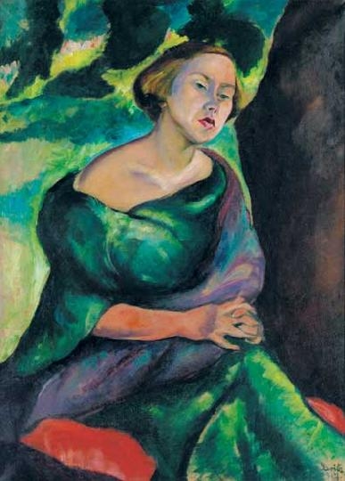 Járitz Józsa (1893-1986) Merengő hölgy, 1917