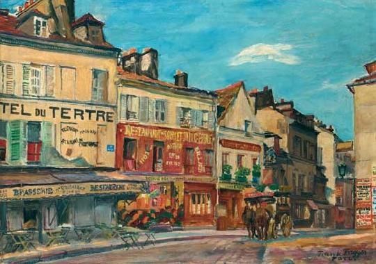 Frank Frigyes (1890-1976) Párizsi Montmartre