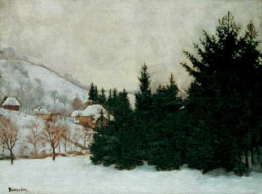 Börtsök Samu (1881-1931) Snowy landscape