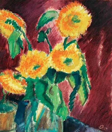 Schadl János (1892-1944) Flowers, 1934