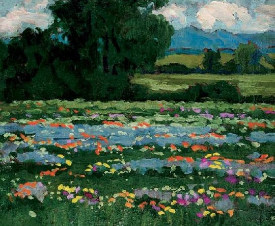 Balla Béla (1882-1965) Flowery field