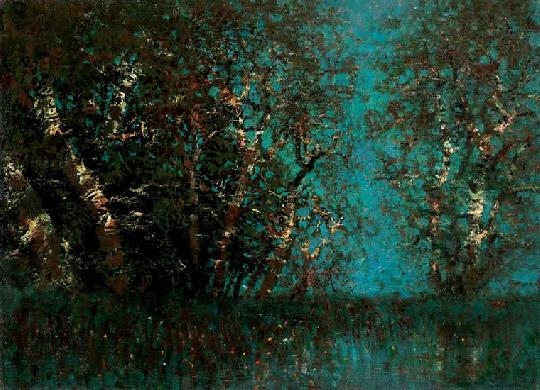 Mednyánszky László (1852-1919) Birch forest