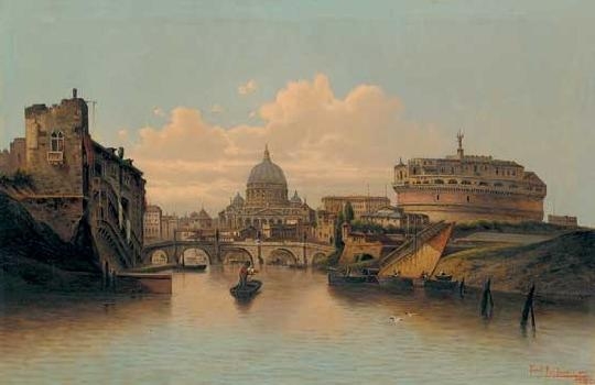 Kaufmann, Karl (1843-1901) The view of Rome, 1891