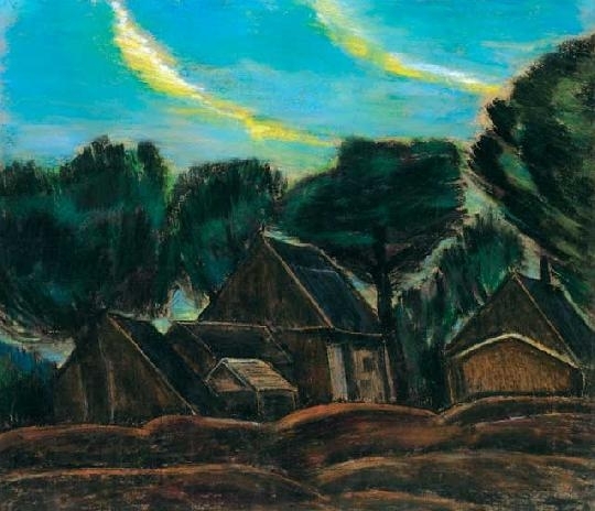 Nagy István (1873-1937) Székely land landscape with houses, around 1920