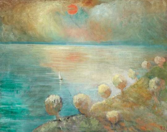 Klie Zoltán (1897-1992) Sunrise in Tihany, 1940