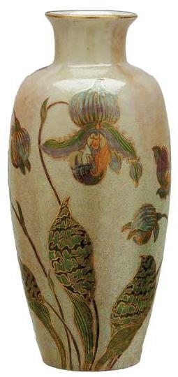 Zsolnay Vase with orchid pattern, Zsolnay, around 1904