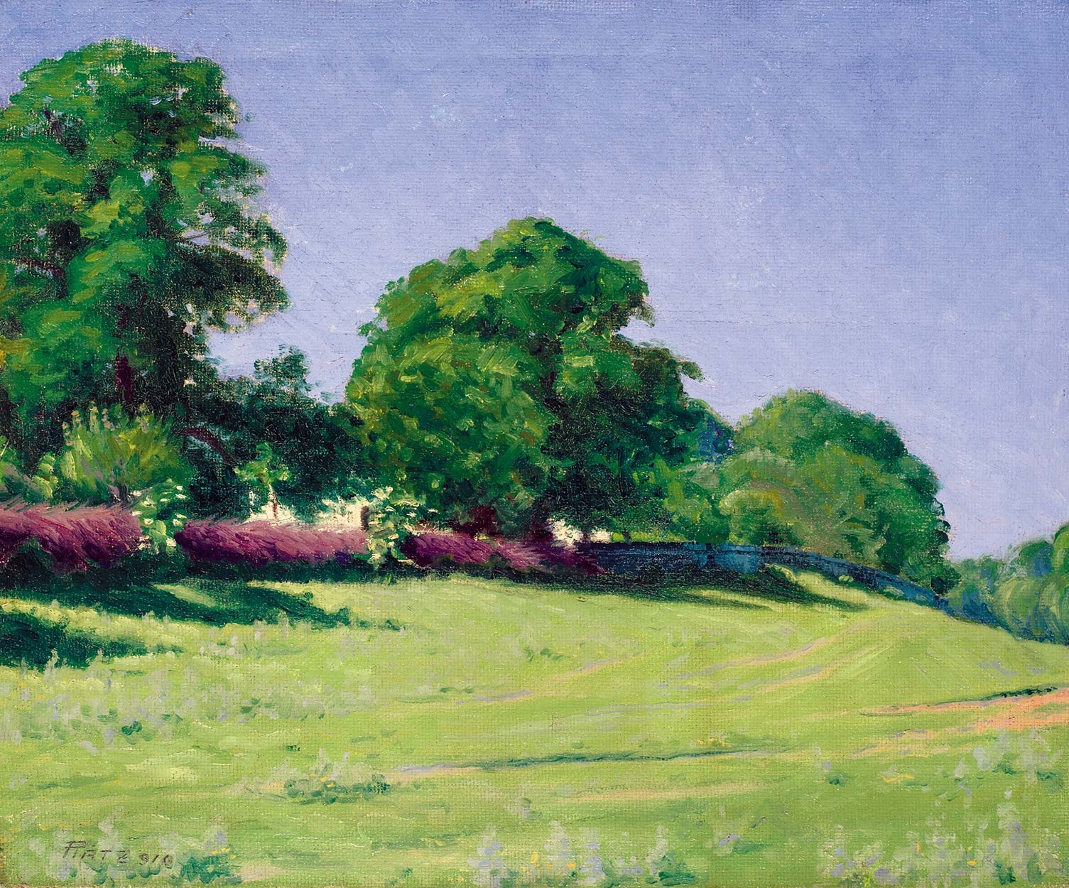 Rátz Péter (1879-1945) Green meadow, 1910