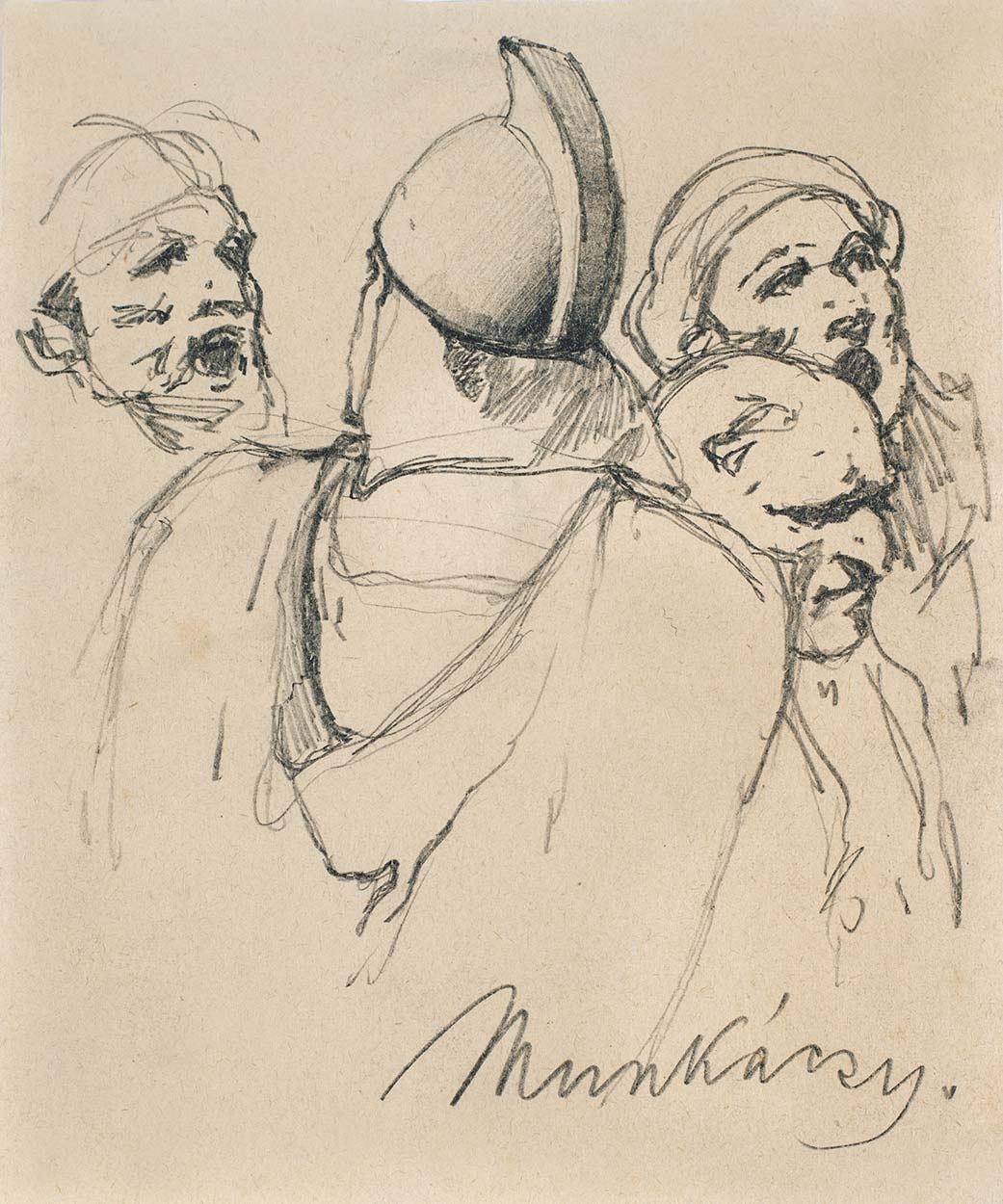 Munkácsy Mihály (1844-1900) Tanulmány a Krisztus Pilátus előtt című képhez