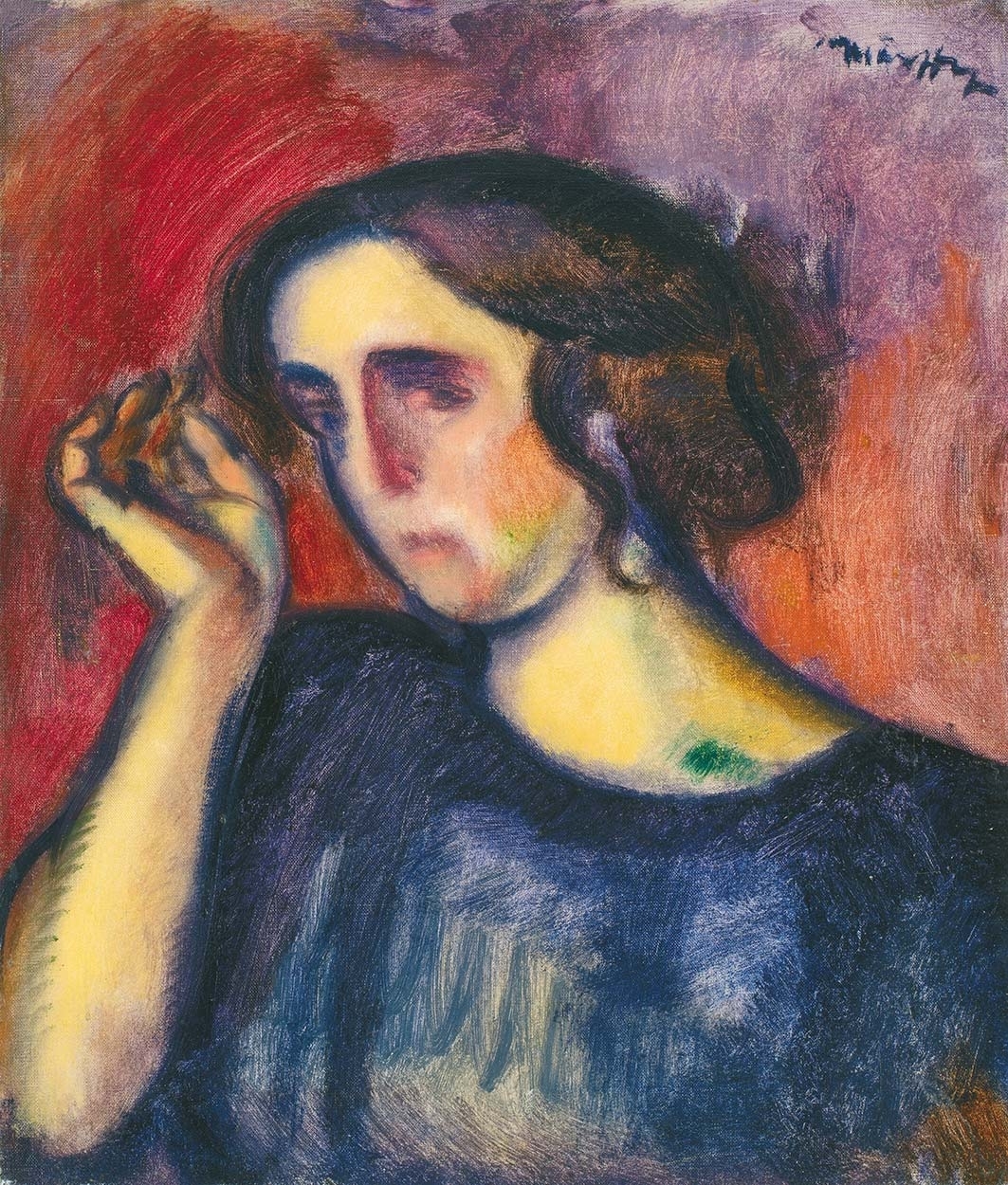 Márffy Ödön (1878-1959) Női portré, 1909-1911 között